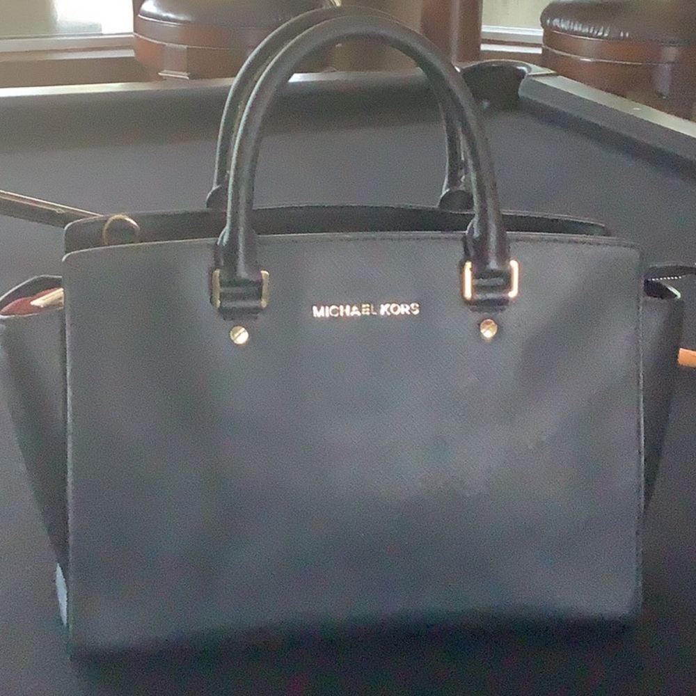 Michael Kors Black Leather Women's Briefcase - Picture 2 of 16